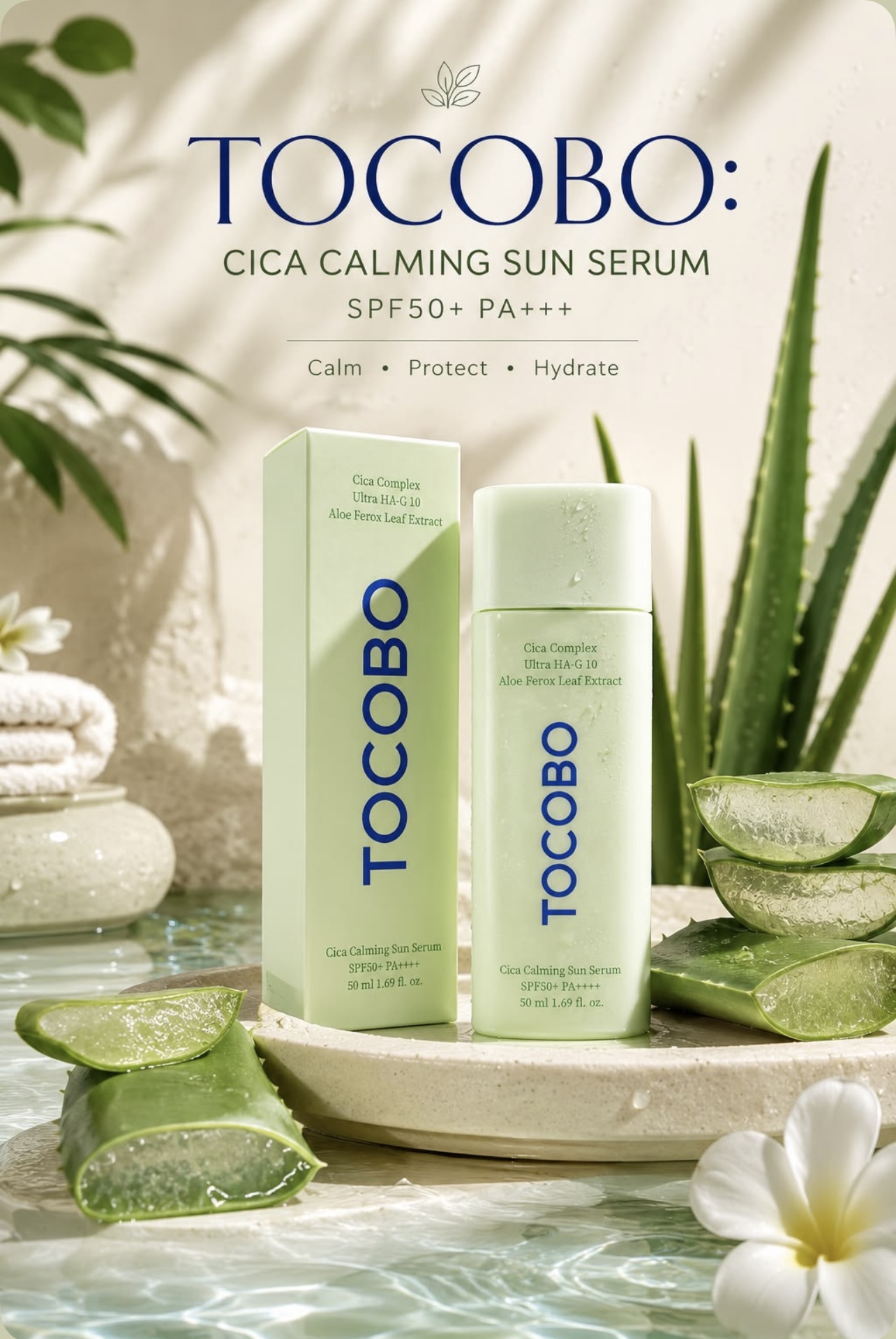 ضدآفتاب سرمی توکوبو TOCOBO Cica Calming Sun Serum